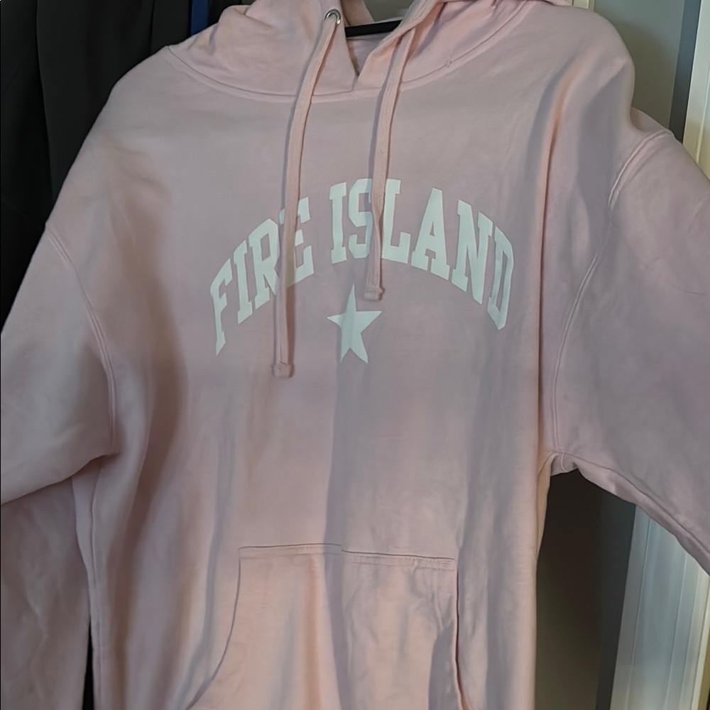 Pink Fire Island Hoodie